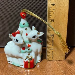 Lenox Rudolph the Red Nosed Reindeer Christmas Ornament Wedding Engagement Love